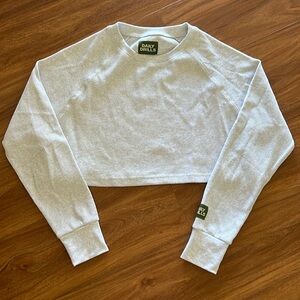 DAILY DRILLS cropped thermal in light grey